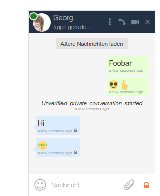 Screenshot chat window
